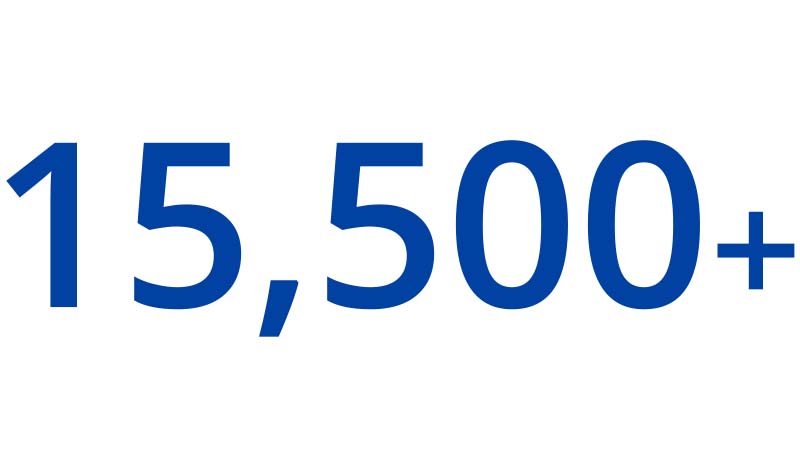 15500-stat-icon-800x450 Fifteen thousand five hundred plus